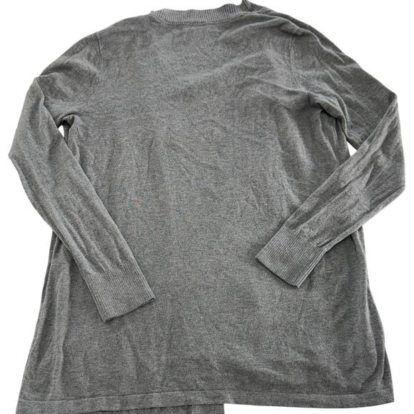 J.Jill Sweater Womens Small Grey Attached Tank Cardigan Silk Cotton - Picture 2 of 8